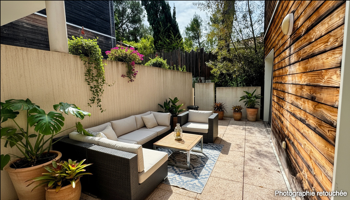 Appartement T3 en rez-de-chaussée avec terrasse + 2 parkings